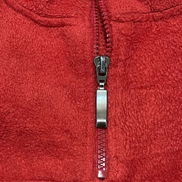 VTG New England Patriots Sweater Womens XL Red 1/4 Zip Fleece Embroidered Logo - Picture 5 of 9